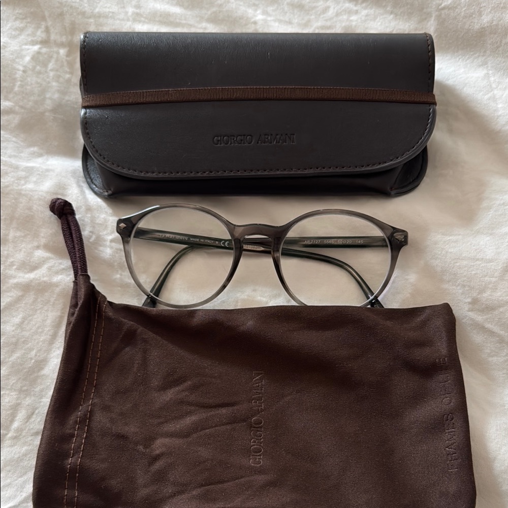 Giorgio Armani Gray Eyewear with original bags